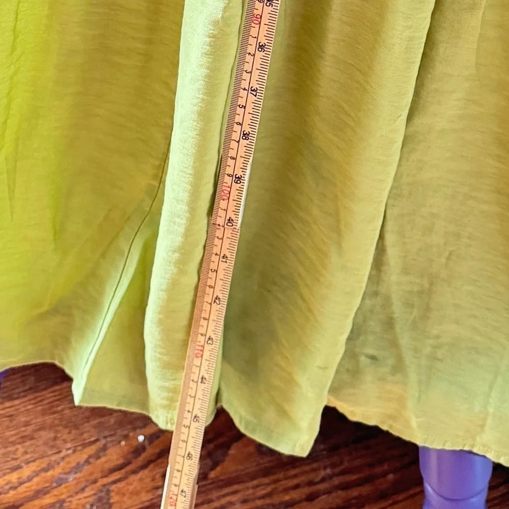 Abercrombie and Fitch lime green maxi spaghetti strap maxi dress nwot